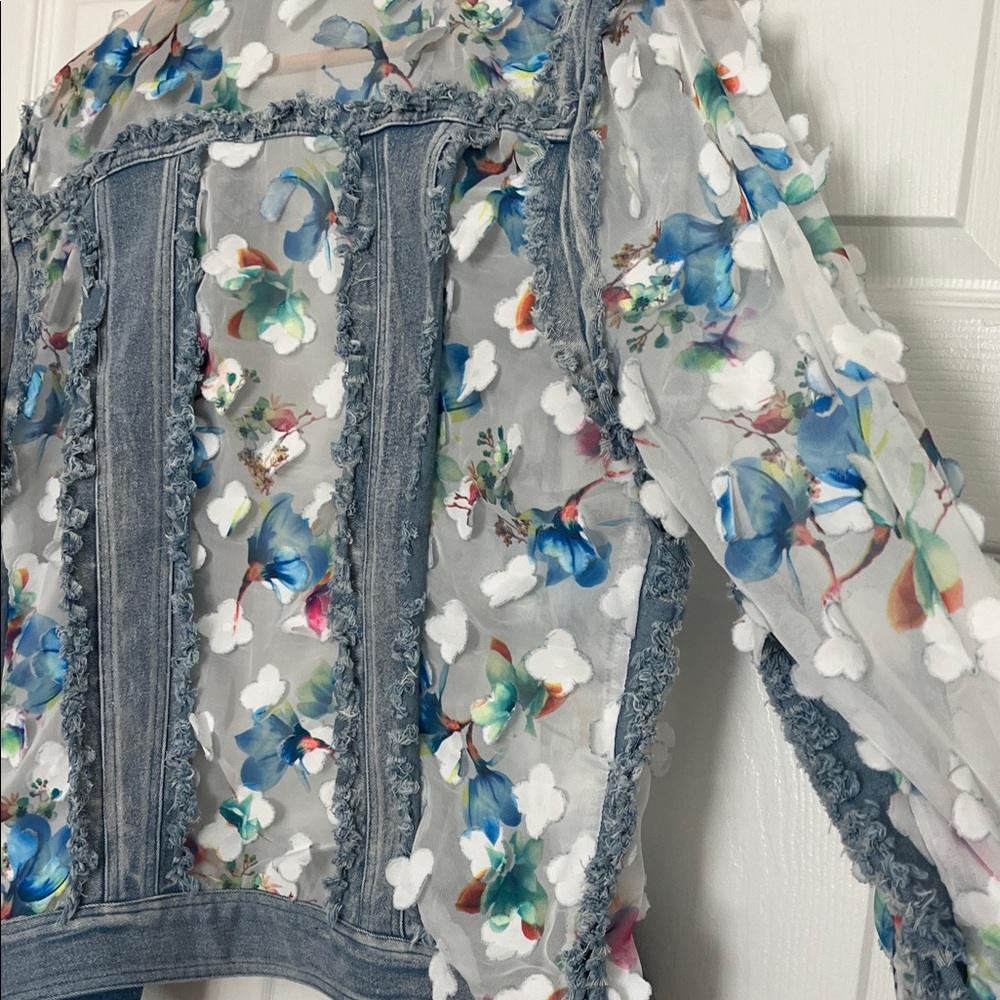 DENIM JACKET BY AZI size M , sexy and beautiful